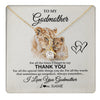 Alluring Beauty Necklace 18K Yellow Gold Finish | 1 | Personalized To My Godmother Necklace From Niece Nephew Thank You Lion Aunt Gift For Mothers Day Birthday Gift Christmas For Godmother Gift Box Message Card | teecentury