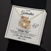 Love Knot Necklace 18K Yellow Gold Finish | 2 | Personalized To My Godmother Necklace From Niece Nephew Thank You Lion Aunt Gift For Mothers Day Birthday Gift Christmas For Godmother Gift Box Message Card | teecentury
