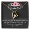 Forever Love Necklace 18K Yellow Gold Finish | Personalized To My Godmother Necklace from Goddaughter Im Glad You Are My Godmother Birthday Mothers Day Thanksgiving Christmas Customized Gift Message Card | teecentury