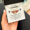 Alluring Beauty Necklace 18K Yellow Gold Finish | Personalized To My Godmother Necklace from Goddaughter Thank you For Begin My Goddaughter Birthday Mothers Day Thanksgiving Christmas Customized Message Card | teecentury