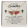 Alluring Beauty Necklace 18K Yellow Gold Finish | Personalized To My Godmother Necklace from Goddaughter Thank you For Begin My Goddaughter Birthday Mothers Day Thanksgiving Christmas Customized Message Card | teecentury