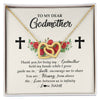 Interlocking Hearts Necklace 18K Yellow Gold Finish | Personalized To My Godmother Necklace from Goddaughter Thank you For Begin My Goddaughter Birthday Mothers Day Thanksgiving Christmas Customized Message Card | teecentury