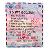 Personalized To My Godson Blanket From Godmother Godfather Letter Mail To Godson Gifts Happy Birthday Gifts For Godson Christmas Custom Name Fleece Blanket | teecentury