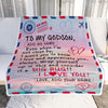 Personalized To My Godson Blanket From Godmother Godfather Letter Mail To Godson Gifts Happy Birthday Gifts For Godson Christmas Custom Name Fleece Blanket | teecentury