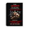 Personalized To My Godson Canvas From Godfather For Men Warrior Knight Templar I Am The Storm Birthday Gifts For Godson Christmas Customized Framed Canvas | teecentury