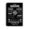 Personalized To My Godson Canvas From Godfather Godmother I Wish You The Strength Godson Birthday Gifts Graduation Christmas Custom Wall Art Print Framed Canvas | teecentury