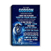 Personalized To My Godson Canvas From Godfather Uncle Believe Your Heart Godson Gift Birthday Graduation Christmas Custom Wall Art Print Framed Canvas | teecentury