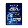 Personalized To My Godson Canvas From Godmother Aunt Believe Your Heart Godson Gift Birthday Graduation Christmas Custom Wall Art Print Framed Canvas | teecentury