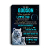 Personalized To My Godson Canvas From Godmother Godfather Never Forget I Love You White Tiger Godson Birthday Gifts Christmas Custom Wall Art Print Framed Canvas | teecentury