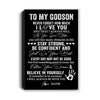 Personalized To My Godson Canvas I Love You Forever From Godmother Aunt Godson Birthday Gifts Christmas Thanksgiving Graduation Custom Wall Art Print Framed Canvas | teecentury