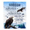 Personalized To My Godson Eagle Blanket From Godmother Uncle Every Day Laugh Love Live Godson Birthday Gifts Graduation Christmas Customized Fleece Blanket | teecentury