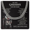 Cuban Link Chain Necklace Stainless Steel | 1 | Personalized To My Godson From Godfather Necklace I Am The Storm Knight Templar Birthday Gifts For Godson Christian Christmas Custom Gift Box Message Card | https://teecentury.