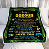 Personalized To My Godson Gift Blanket From Godmother Uncle Letter Sleep Cute Godson Birthday Idea Graduation Christmas Customized Fleece Throw Blanket | teecentury