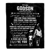 Personalized To My Godson Gifts Blanket From Godmother Aunt My Only Wish For You Godson Birthday Gifts Graduation Christmas Customized Fleece Throw Blanket | teecentury