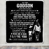 Personalized To My Godson Gifts Blanket From Godmother Aunt My Only Wish For You Godson Birthday Gifts Graduation Christmas Customized Fleece Throw Blanket | teecentury