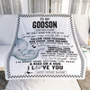Personalized To My Godson Gifts Blanket From Godmother Elephant My Only Wish For You Godson Birthday Gifts Graduation Christmas Customized Fleece Blanket | teecentury