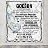 Personalized To My Godson Gifts Blanket From Godmother Elephant My Only Wish For You Godson Birthday Gifts Graduation Christmas Customized Fleece Blanket | teecentury