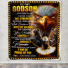 Personalized To My Godson Gifts Blanket From Godmother Godfather I Wish You The Strength Eagle Godson Birthday Gifts Christmas Graduation Fleece Blanket | teecentury