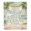 Personalized To My Godson Gifts Blanket From Godmother Uncle Godmother Whenever You Feel Beach Godson Birthday Gifts Graduation Christmas Fleece Blanket | teecentury