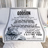 Personalized To My Godson Gifts Blanket From Godmother Uncle White Tiger My Only Wish For You Godson Birthday Gifts Graduation Christmas Fleece Throw Blanket | teecentury