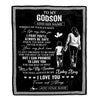 Personalized To My Godson Gifts Blanket From Godmother Wherever Your Journey In Life Godmom Goddaughter Birthday Gifts Christmas Customized Fleece Blanket | teecentury