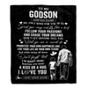 Personalized To My Godson Gifts Blanket From Uncle Godfather My Only Wish For You Godson Birthday Gifts Graduation Christmas Customized Fleece Throw Blanket | teecentury