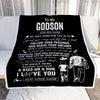 Personalized To My Godson Gifts Blanket From Uncle Godfather My Only Wish For You Godson Birthday Gifts Graduation Christmas Customized Fleece Throw Blanket | teecentury