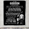 Personalized To My Godson Gifts Blanket From Uncle Godfather My Only Wish For You Godson Birthday Gifts Graduation Christmas Customized Fleece Throw Blanket | teecentury