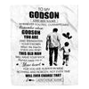 Personalized To My Godson Gifts Blanket From Uncle Whenever Man Unique Birthday Gifts For Godson Graduation Christmas Custom Fleece Throw Blanket | teecentury