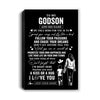 Personalized To My Godson Gifts Canvas From Godmother Aunt My Only Wish For You Godson Birthday Gifts Graduation Christmas Custom Wall Art Print Framed Canvas | teecentury