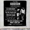 Personalized To My Godson Gifts From Godmother Blanket Don't Give Up Godmother Gifts For Godson Birthday Graduation Christmas Customized Fleece Throw Blanket | teecentury