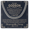 Cuban Link Chain Necklace Stainless Steel | 1 | Personalized To My Godson Gifts Necklace From Godmother Uncle I Closed My Eyes Gift For Godson Birthday Gifts Jewelry For Men Customized Gift Box Message Card | teecentury