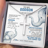 Stainless Cross Necklace Stainless Steel | 2 | Personalized To My Godson Gifts Necklace From Godmother Uncle Whenever Elephant Unique Birthday Gifts For Godson Graduation Christmas Gift Box Message Card | teecentury.myshopify