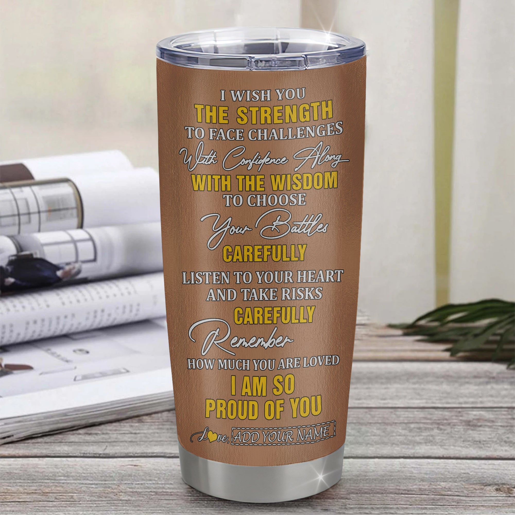 Personalized To My Godson Gifts Tumbler From Godmother Godfather I Wish You The Strength Tiger Godson Birthday Gifts Christmas Graduation Custom Stainless Steel Mug | teecentury