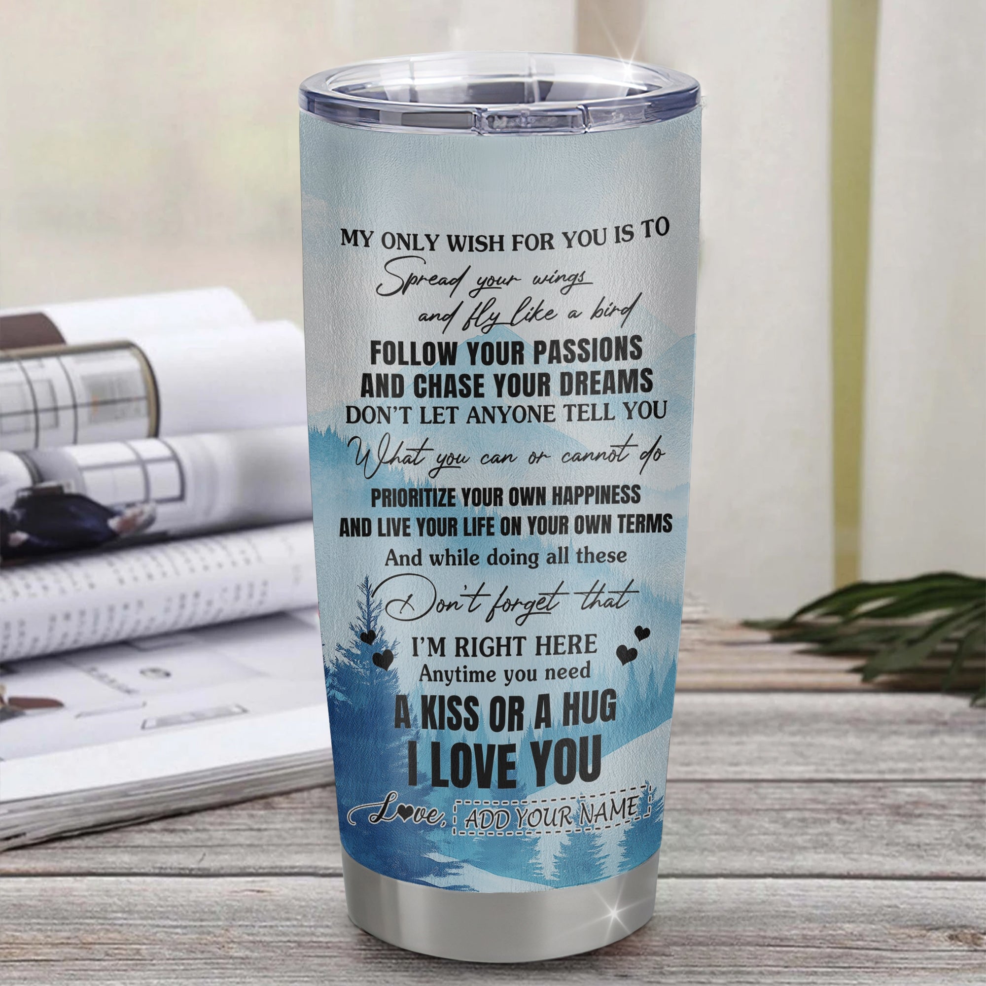 Personalized To My Godson Gifts Tumbler From Godmother Uncle Eagle My Only Wish For You Godson Birthday Gifts Graduation Christmas Custom Stainless Steel Cup Travel Mug | teecentury