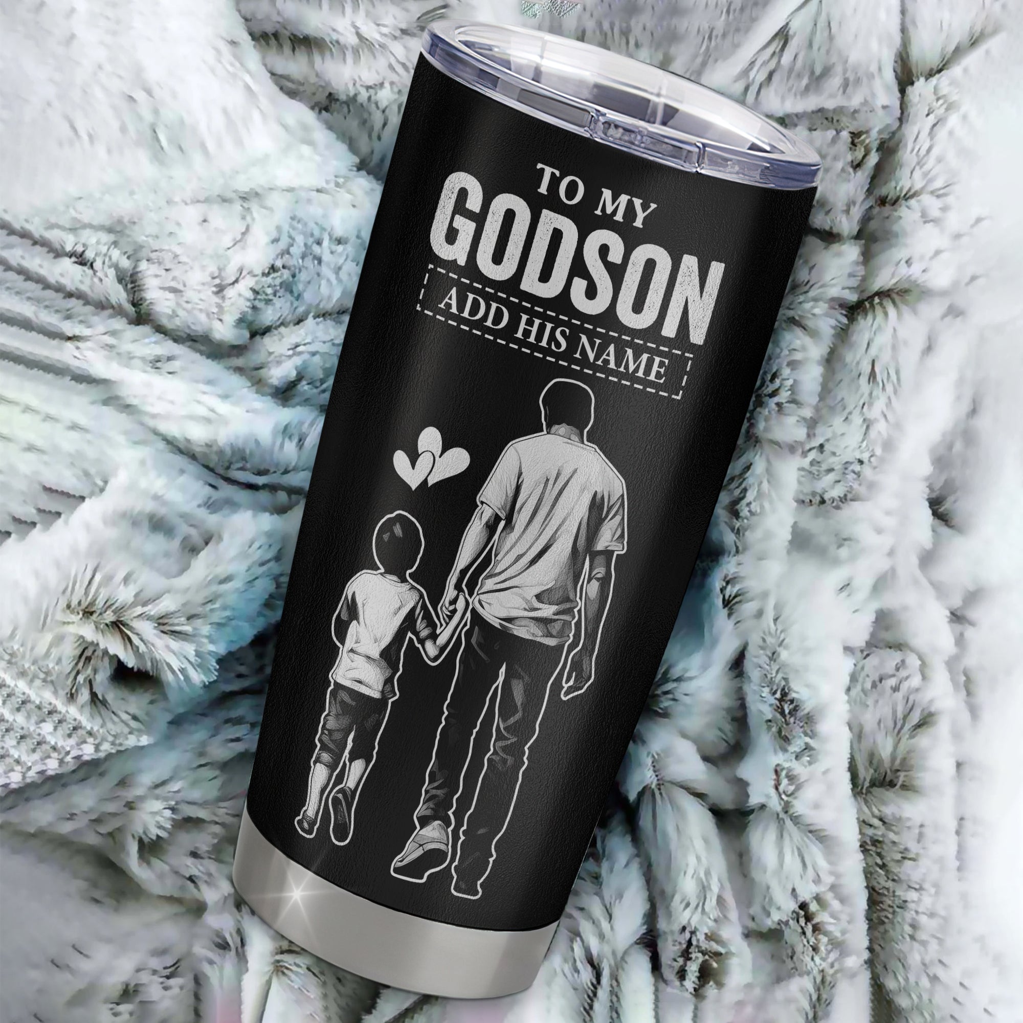 Personalized To My Godson Gifts Tumbler From Uncle Godfather My Only Wish For You Godson Birthday Gifts Graduation Christmas Custom Stainless Steel Cup Travel Mug | teecentury