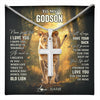 Stainless Cross Necklace Stainless Steel | 1 | Personalized To My Godson Lion Necklace From Godmother Never Forget That I Love You Godson Birthday Graduation Christmas Customized Gift Box Message Card | teecentury