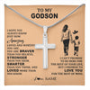Stainless Cross Necklace Stainless Steel | 1 | Personalized To My Godson Necklace From Godmother Promise To Love You Godson Birthday Gifts Graduation Christmas Customized Gift Box Message Card | teecentury