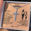 Stainless Cross Necklace Stainless Steel | 2 | Personalized To My Godson Necklace From Godmother Promise To Love You Godson Birthday Gifts Graduation Christmas Customized Gift Box Message Card | teecentury