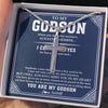 Stainless Cross Necklace Stainless Steel | 2 | Personalized To My Godson Necklace From Godmother Uncle Aunt Suddenly A Man Jewelry Godson Birthday Gifts Graduation Christmas Customized Gift Box Message Card | teecentury