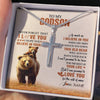 Stainless Cross Necklace Stainless Steel | 2 | Personalized To My Godson Necklace From Godmother Uncle This Old Bear Love You Godson Birthday Gifts Graduation Christmas Customized Gift Box Message Card | teecentury