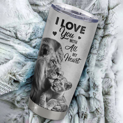 Personalized To My Godson Tumbler From Godfather Stainless Steel Cup I Love You With All My Heart Godson Birthday Graduation Christmas Travel Mug | teecentury
