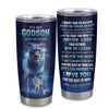 Personalized To My Godson Tumbler From Godmother Aunt Believe Your Heart Godson Gift Birthday Graduation Christmas Custom Stainless Steel Cup Travel Mug | teecentury
