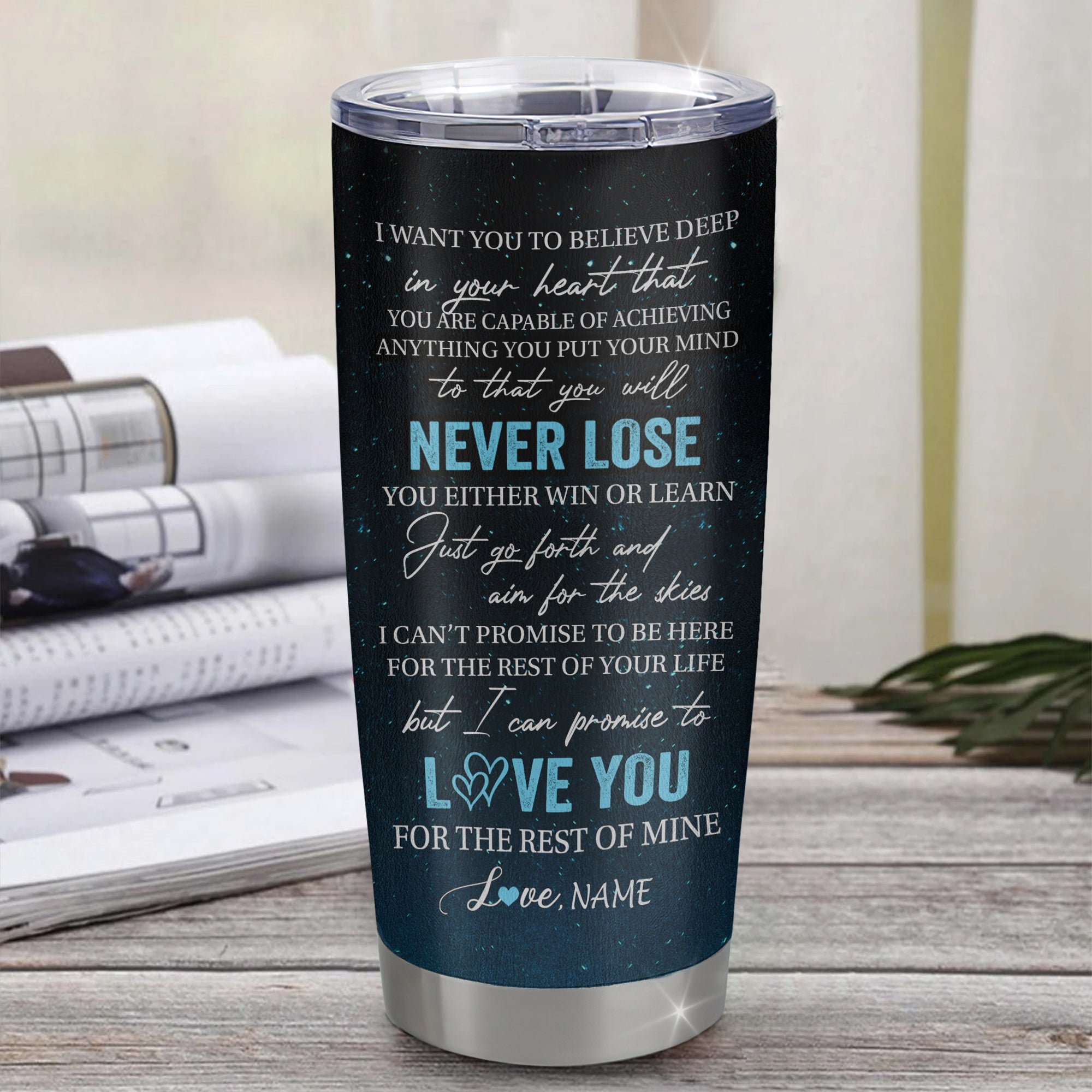 Personalized To My Godson Tumbler From Godmother Aunt Stainless Steel Cup Promise To Love You Godchild Birthday Graduation Christmas Travel Mug | teecentury