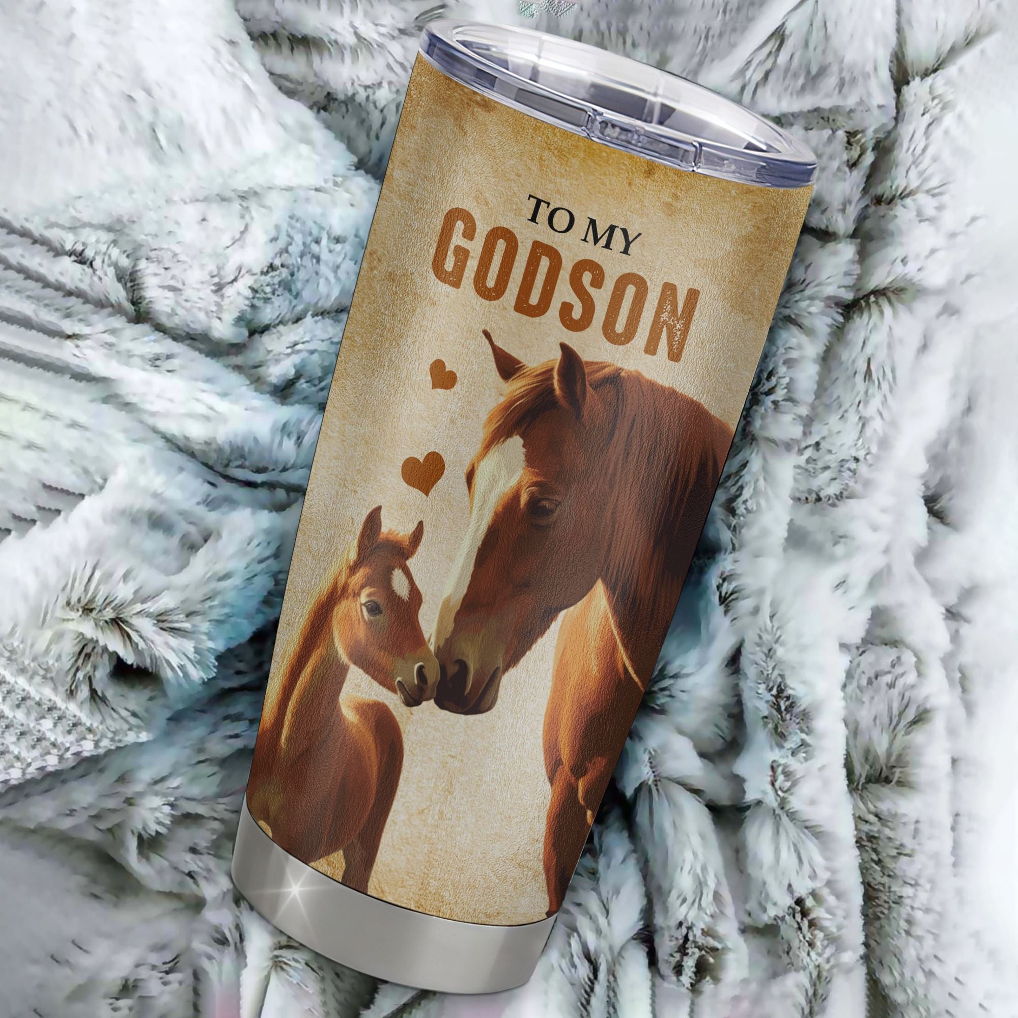 Personalized To My Godson Tumbler From Godmother Aunt Uncle Stainless Steel Cup Always Remember I Love You Horse Godson Birthday Gifts Christmas Custom Travel Mug | teecentury