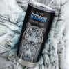 Personalized To My Godson Tumbler From Godmother Uncle I Close My Eyes White Tiger Birthday Gifts For Godson Graduation Christmas Stainless Steel Tumbler Mug | teecentury