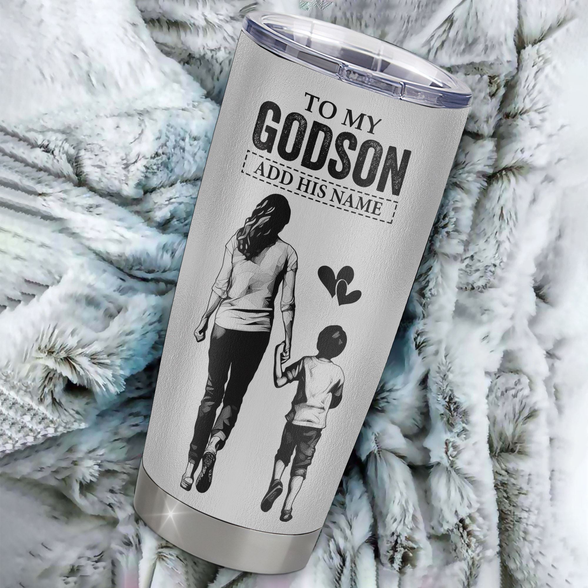 Personalized To My Godson Tumbler You Will Never Lose From Godmother Aunt Godson Birthday Gifts Graduation Christmas Custom Stainless Steel Cup Travel Mug | teecentury