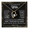 Forever Love Necklace 18K Yellow Gold Finish | 1 | Personalized To My Gorgeous Wife Necklace From Husband My Life My Love Wife Birthday Wedding Valentines Day Christmas Customized Gift Box Message Card | teecentury