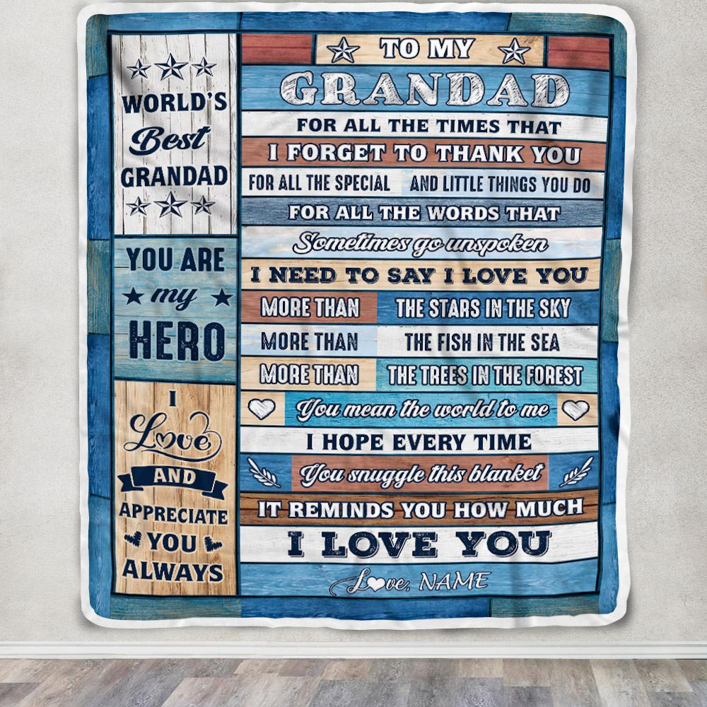 Grandchildren name blanket 2025