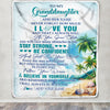Personalized To My Granddaughter Blanket Beach I Love You Forever From Grandma Grandpa Nana Birthday Gifts Christmas Graduation Customized Fleece Blanket | teecentury